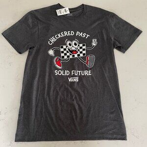 Vans Solid Future SS Skater Graphic T Shirt Heather Graphite Blk Wht Sz S NWT